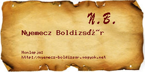 Nyemecz Boldizsár névjegykártya
